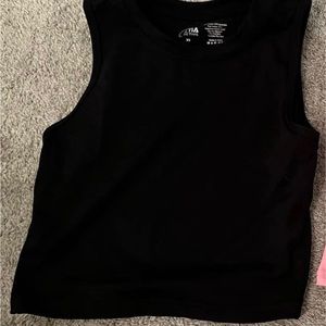 Zyia High Neck Stronger Tank- Black: Size XS